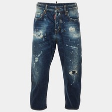 Dsquared2 Navy Blue Distressed Denim Kawaii J...