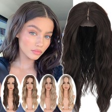 Women Topper Real As Human Hair Toupee Clip in Straight Wavy Hairpiece 6.5x6.5in