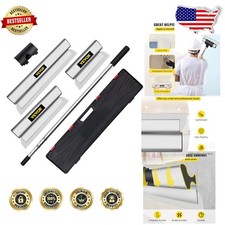 Heavy Duty Skimming Blade Set 10-32" Stainless Steel, Ext Aluminum Handle