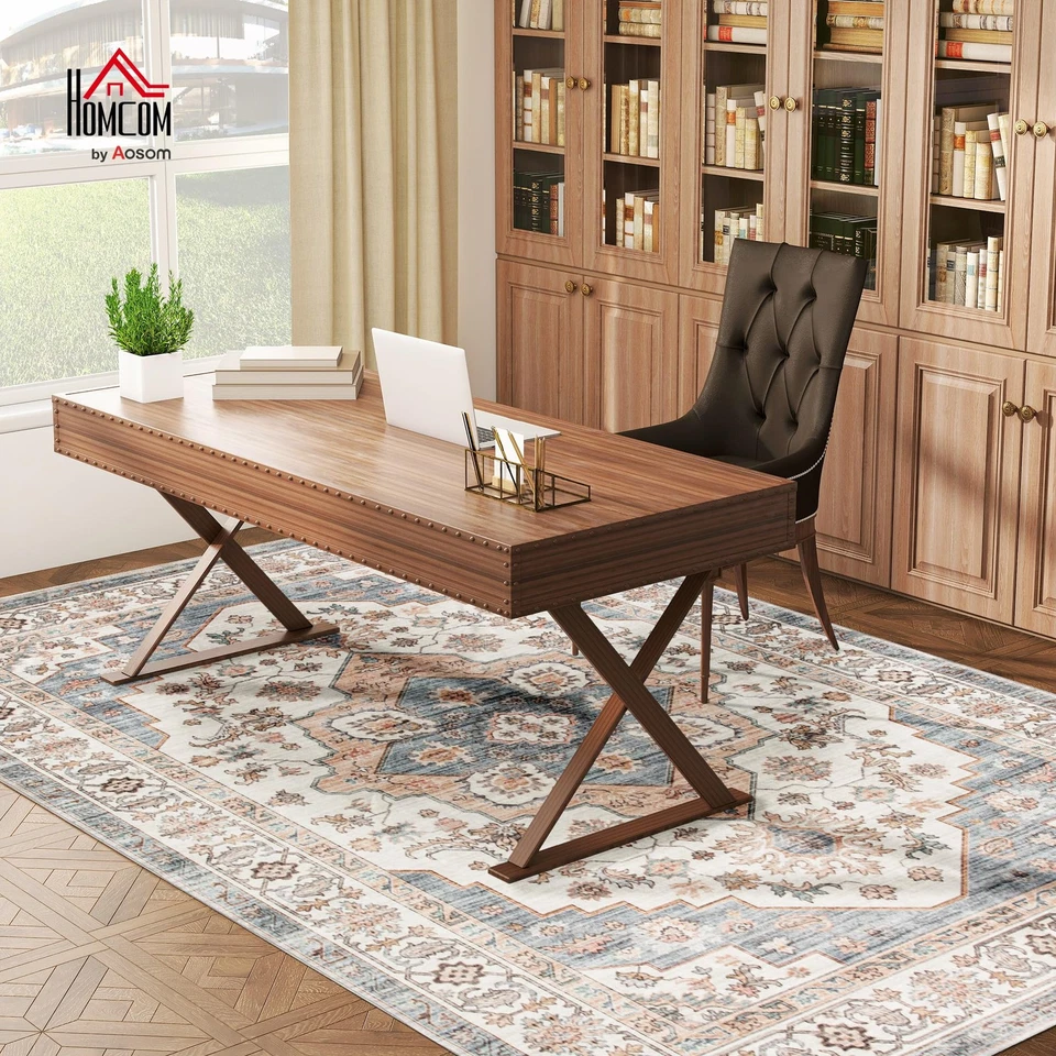 Alfombra Lavable, Alfombra Envejecida Interior Vintage 8'x10', Cubierta de Piso Retro... Foto 2 de 4