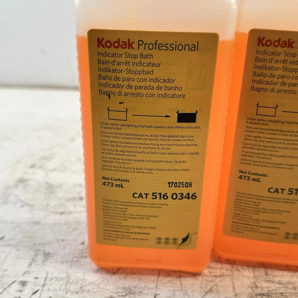 Kodak Indicator Stop Bath Liquid for Black & White Film & Paper 5160346 Lot Of 5 - Image 4 of 4