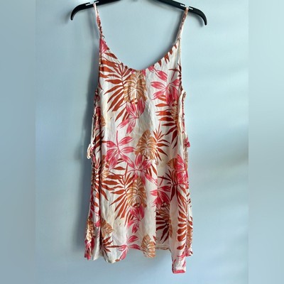 Roxy Juniors' Beachy Vibes Lace-Up Dress Swim Cover-Up Size Small