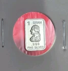 George Washington - 1 Gram .999 Fine Pure Solid SILVER Bullion Mini Bar Coin