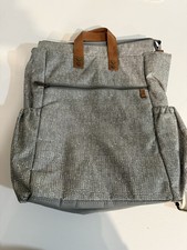 Thirty-One Journey Backpack Textured Grey Top Handles Straps Multi pockets