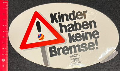 Baden Württemberg-children have no brake-decal sticker/10061758