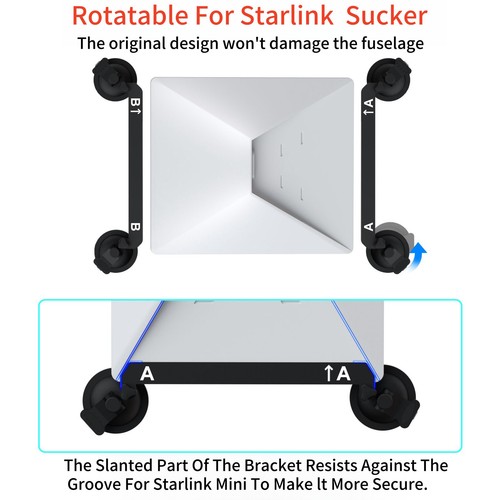 Black Stable Suction Cup Mount Holder Kit Accessories For Starlink For Mini - Photo 8/14