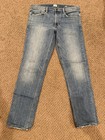 Faherty Stretch Terry Mens 33x29 Ocean Wash Preppy Faded 5 Pocket Indigo Denim — photo 1
