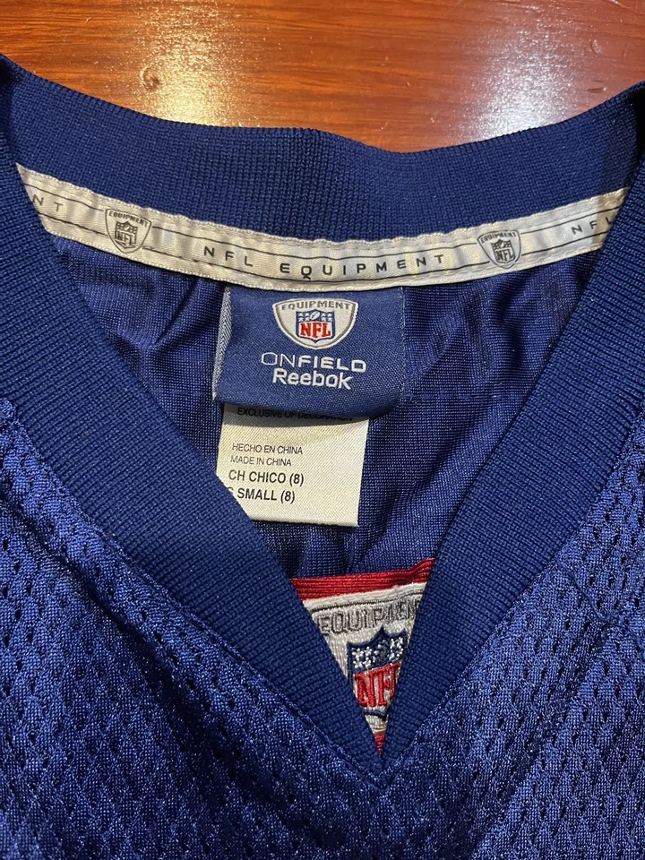 Camiseta deportiva de fútbol americano Reebok On Field New York Giants NFL Justin Tuck #91 juvenil pequeña Foto 3 de 4