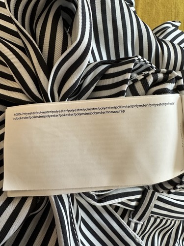Mac Paperbag weite Hose gestreift weiß schwarz Gr. 38 - Bild 8 von 8