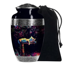 Cat Loyal Funeral Urns for Human Ashes Adult Mom, Decorative Urn 10 Inch 