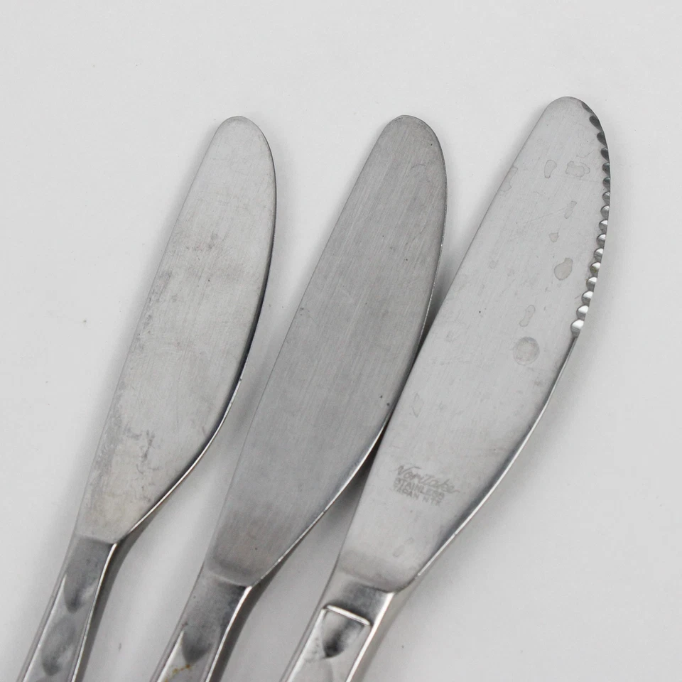 Lote de 6 facas sortidas de talheres Noritake prata La Seine (aço inoxidável) - Imagem 3 de 4
