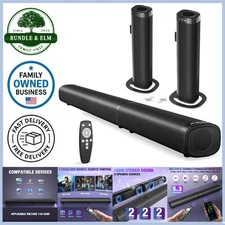 100W Bluetooth Sound Bar for Smart TV Home Theater Surround Sound 2-in-1