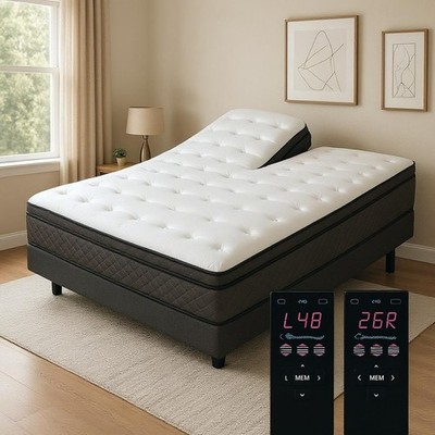 14'' Split Flex Top 50 Number Sleep Air Adjustable mattress 50 settings
