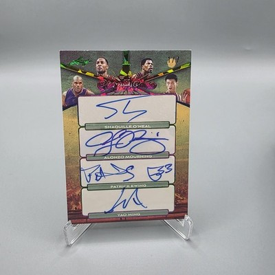 2025 Leaf Glory of the Game Quad Auto SHAQ EWING MOURNING YAO MING SP 1/7 HOF