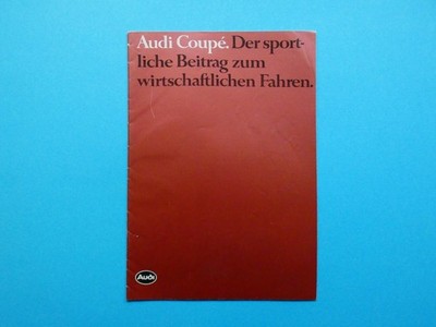 Brochure / Catalogue / Brochure - Audi Coupe (B2) - GL and GT 5E - 01/84