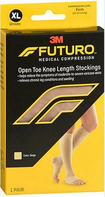 Futuro 71051EN open toe knee high compression socks 20-30 mmHg XL 1 pair