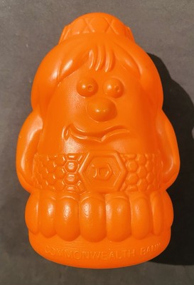 VINTAGE COMMONWEALTH BANK DOLLARMITE PIGGY BANK MONEYBOX ORANGE EXCELLENT COND