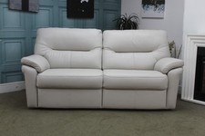 G Plan | Seattle | Static | 3 Seater Sofa | Capri Chalk Leather | RRP £2765