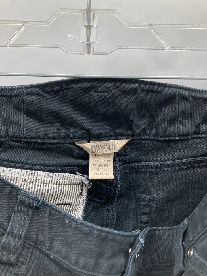 Duluth Trading Cargo Pants Women’s 12x33 Black Curvesetter Waistband Stretch - Image 2 of 4