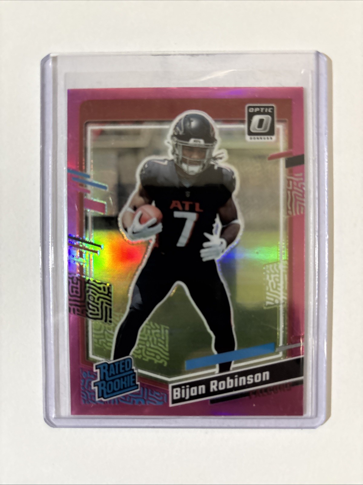 2023 Donruss Optic Preview Pink Bijan Robinson #305 Rookie