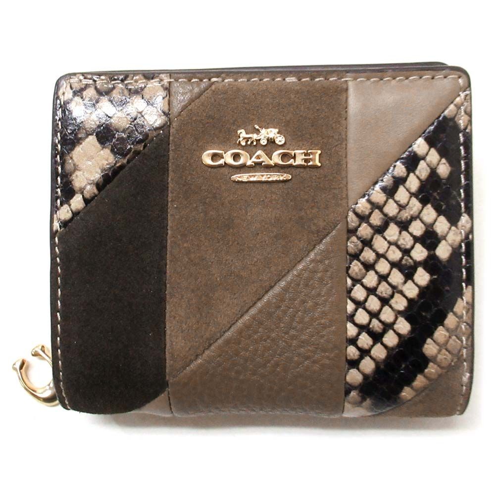 Coach Patchwork & Snake Print Wallet, Mushroom Mu… - image 1