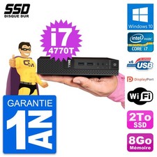 Ultra Mini PC DELL 3020 Micro Usff i7-4770T RAM 8Go SSD 2To Windows 10 Wifi