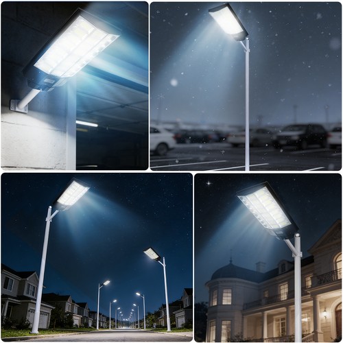 900000000LM Commercial LED Solar Street Lights Outdoor Dusk to Dawn Super Bright - Bild 10 von 17