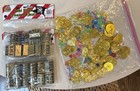 Mini Pirate Treasure Plastic Chests  1 1/2 in x 1 in Total of 23 /Coins and Gems