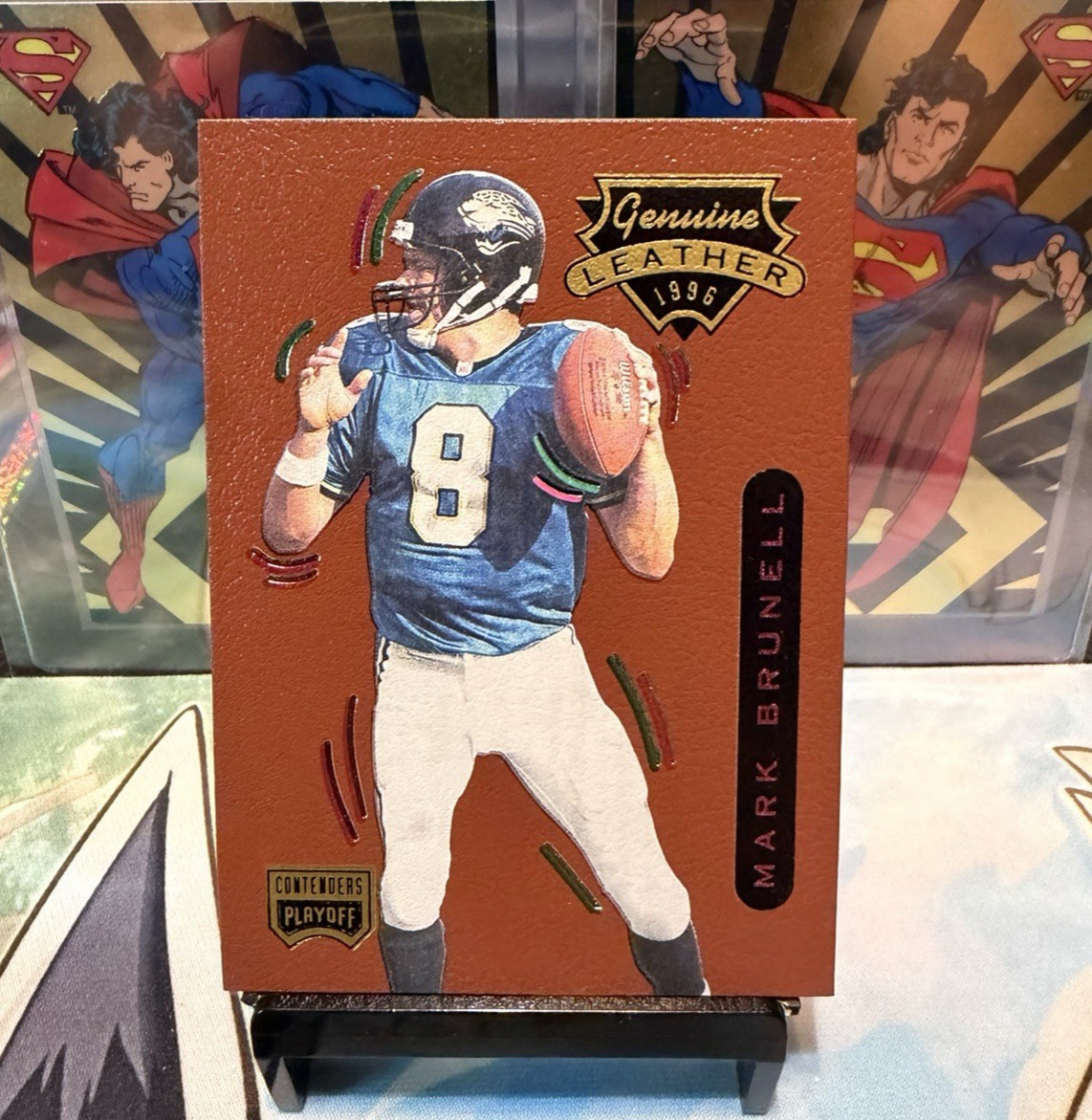 1996 Mark Brunell Playoff Contenders Genuine Leather Card #90 Jaguars 38A