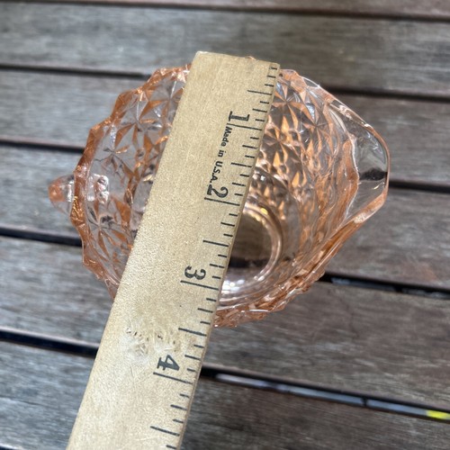 Vintage Jeannette Windsor Pink Depression Glass Creamer Diamond Geometric Raised - Picture 8 of 8