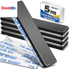 Neodymium Magnets, 5 Pack Black Super Strong Magnets Bar, Waterproof Heavy Duty