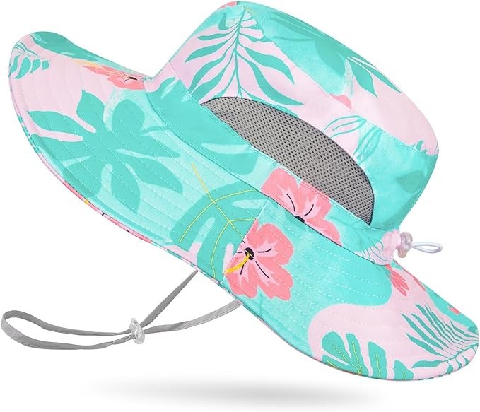 Kids Sun Hat for Girls Mesh Bucket Hat Toddler UV Protection Beach Hat Kids