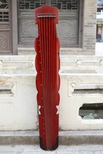 48.4" Old Chinese Wood Lacquerware Carved Paintings Inlay Dynasty Guqin