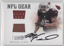 2012 National Treasures Dual Materials Signatures 23/49 Michael Floyd Auto iw7