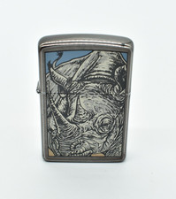 Zippo - BARRETT SMYTHE, RHINO, Jan 1994, Midnight Chrome, NEW, Lighter