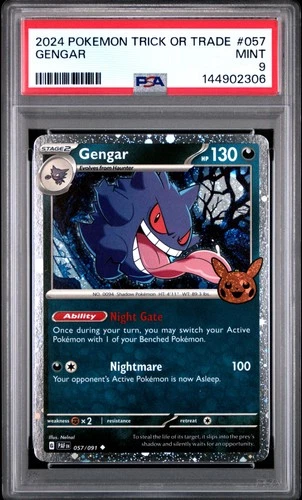 2024 POKEMON TRICK OR TRADE #057 GENGAR PSA 9