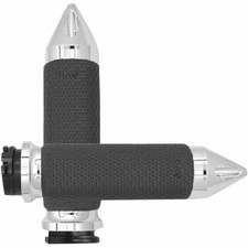 Avon Grips MF-63B-CH-SPK Memory Foam Grips with Spike Ends - 1.625in. - Chrome