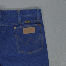 Vintage Wrangler 936DEN Cowboy Cut Jeans USA Made 32x34 Blue 90's Starchy
