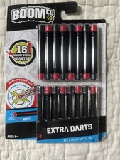 2 Packs New Mattel Boom Smart Stick Darts 16ct Pack Black/red And Blue/red