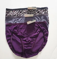3 Vanity Fair Illumination Hi-Cut Brief Panty Multi 13108 Sz 7/L - NWT