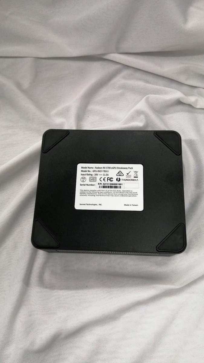 Sonnet eGPU Breakaway Puck RX 5700 External GPU w/ Cable Used | eBay