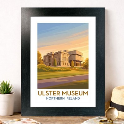 Ulster Museum, Northern Ireland Travel Poster Giclee Art Print