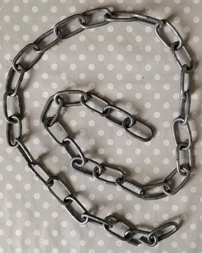 General Purpose Steel Chain,29" Long,  Bent Link At End Needs Hammering Straight