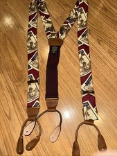 Vintage Ferrell Reed Button On Suspenders Cy Young, Ty Cobb,,Bob Feller