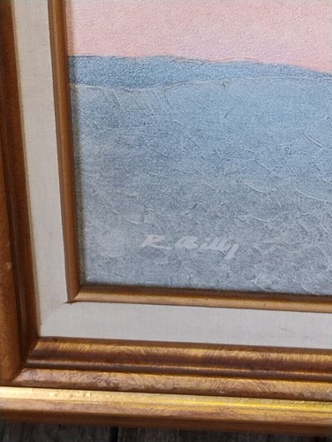 Vintage Southwest Desert Landscape Oil Painting Monument Valley AZ Signed Billy - Picture 21 of 24
