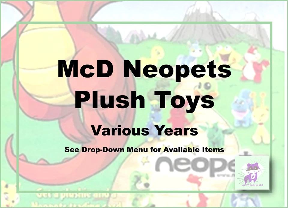 McDonald's Neopets Plush Toys-Various Years-Pick! - Image 1 of 1