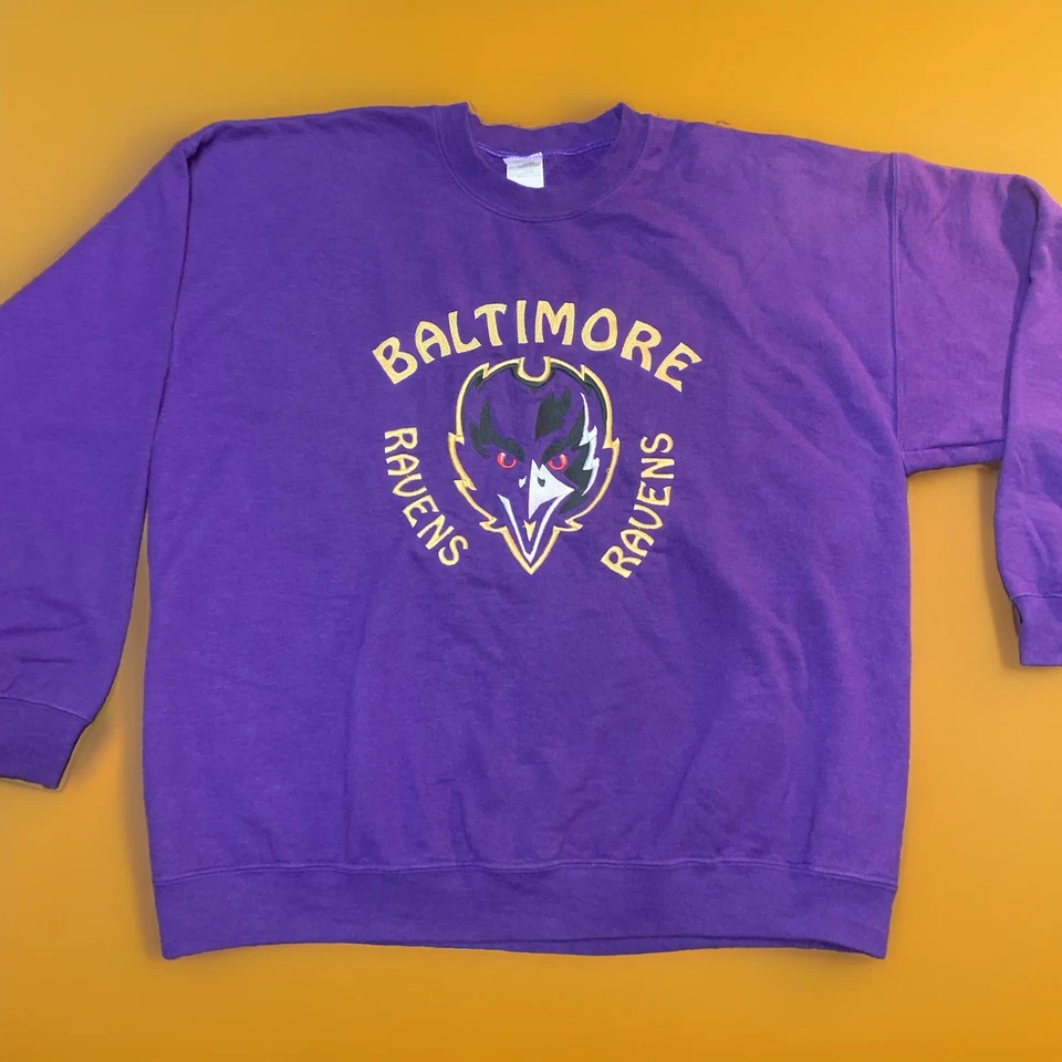 Team Baltimore Ravens Sweater Women’s XL Large Embroidered NFL Football Purple - Image 2 of 4