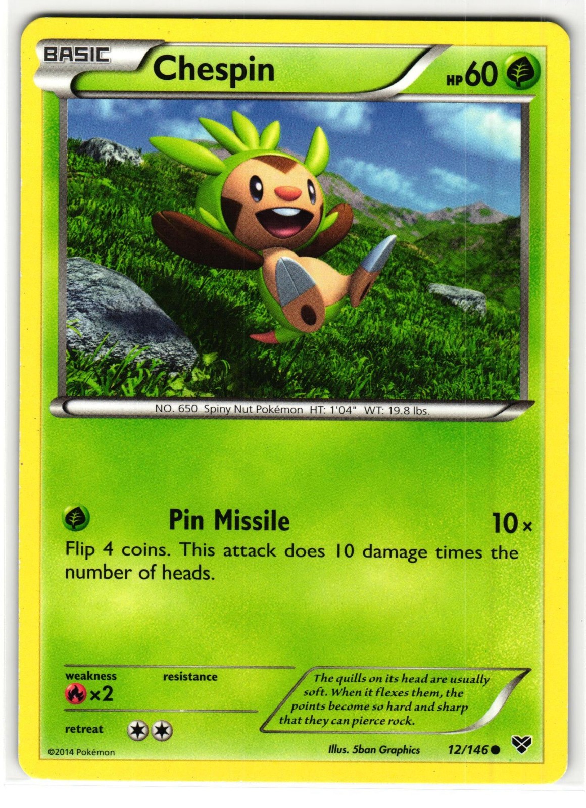 CHESPIN 12/146 XY ENGLISH POKEMON TCG