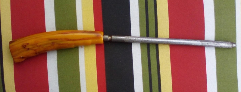 VTG MCM KITCHEN KNIFE SHARPENER CELLULOID HANDLE