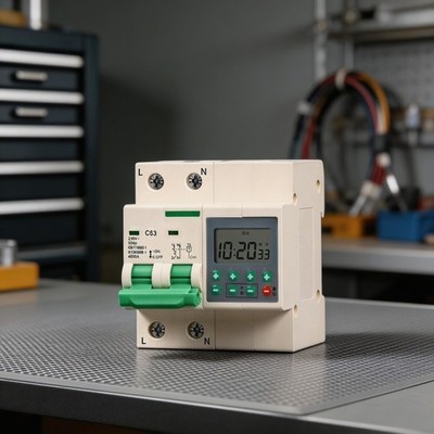 QJDS 63 63A 220V 2-poliger Countdown Schalter Schutzschalter für Wasserpumpenan